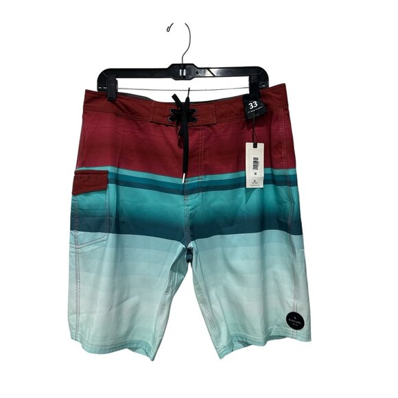 RIP CURL Men Red/Green Boardshorts 33 - Picture 2 of 6